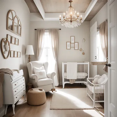 Farmhouse Nursery design - AI generated interior design visualization