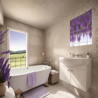 French Country Bathroom design - AI generated interior design visualization