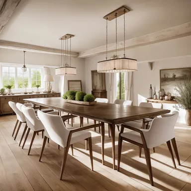 French Country Dining Room design - AI generated interior design visualization