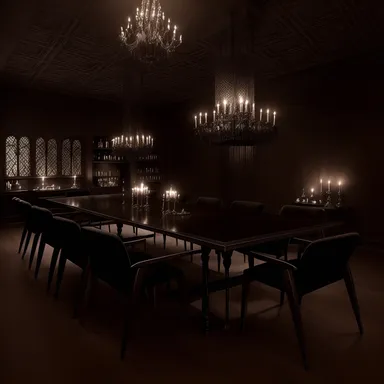 Gothic Dining Room design - AI generated interior design visualization