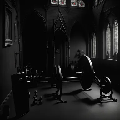 gótikus Home Gym design