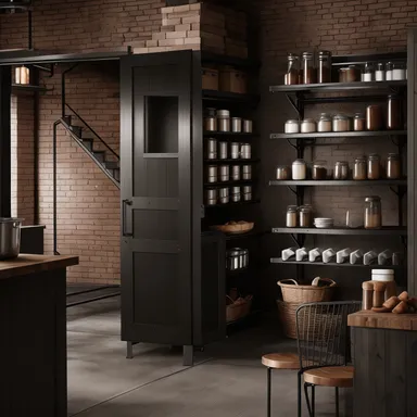 Industrial Pantry design - AI generated interior design visualization