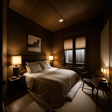 Japanese Bedroom design - AI generated interior design visualization