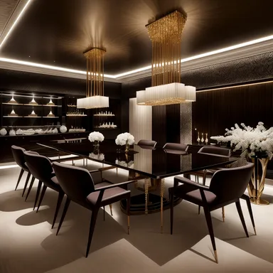 Luxury Dining Room design - AI generated interior design visualization