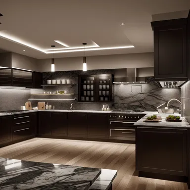 Luxury Kitchen design - AI generated interior design visualization