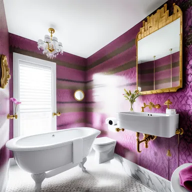 מקסימליסט Powder Room עיצוב.