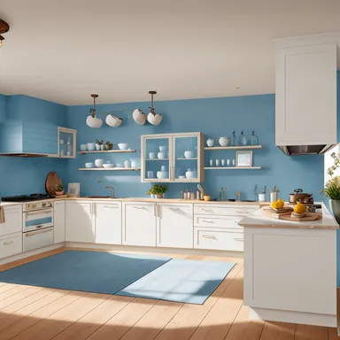 Mediterranean Kitchen design - AI generated interior design visualization