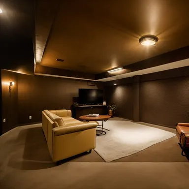 Mid-Century Modern Basement design