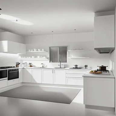 Minimalist Kitchen design - AI generated interior design visualization