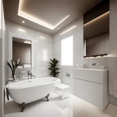 Modern Bathroom design - AI generated interior design visualization