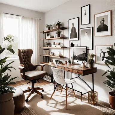 طراحی Modern Boho Home Office