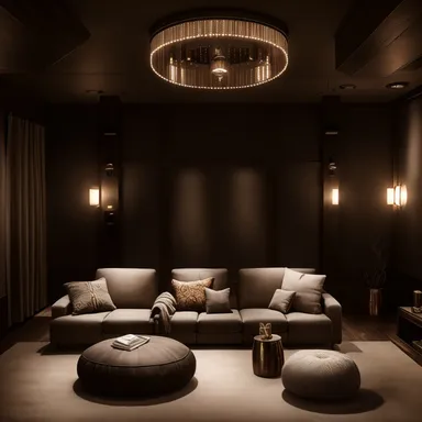 Modern Boho Home Theater デザイン