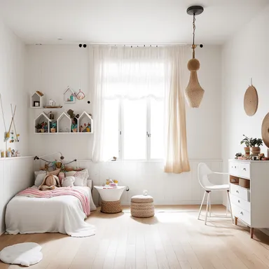 Modern Boho Kids Room design