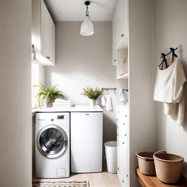 Modern Boho Laundry Room design