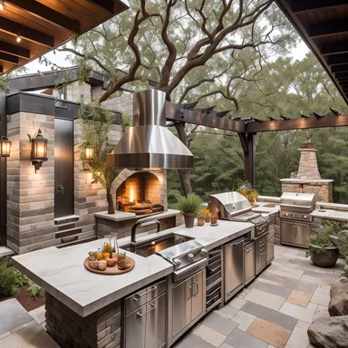 Modern Boho Outdoor Kitchen design