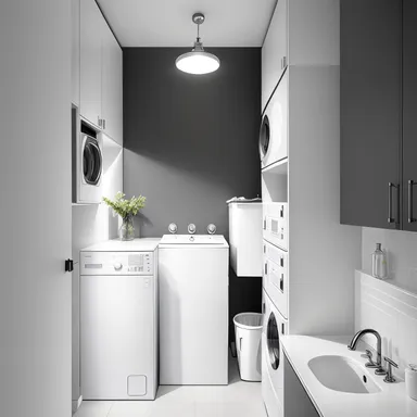 Modern Laundry Room design - AI generated interior design visualization
