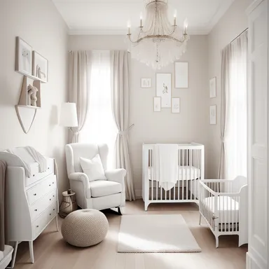 Modern Nursery design - AI generated interior design visualization