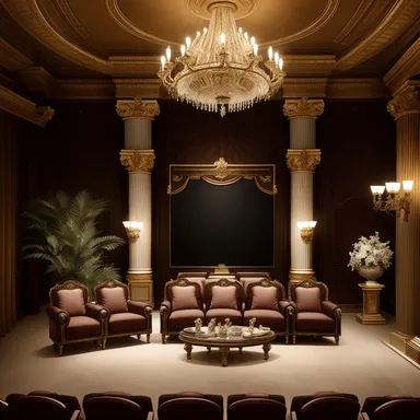 Neo-Classical Home Theater design