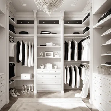 Neo-Classical Walk-in Closet design