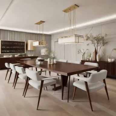 רטרו Dining Room עיצוב.