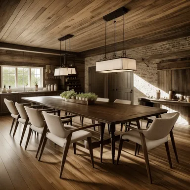 Rustic Dining Room design - AI generated interior design visualization