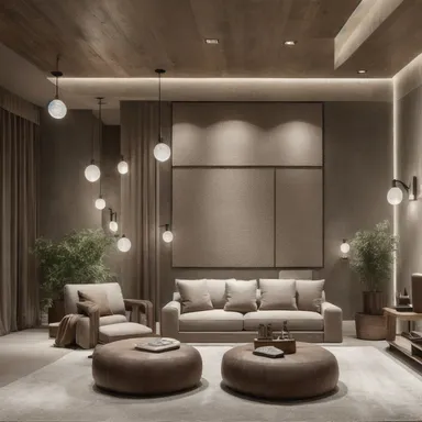Rustic Home Theater design