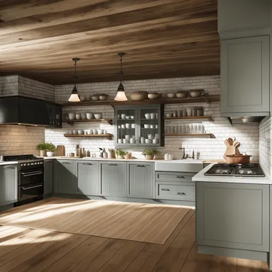 Rustic Kitchen design - AI generated interior design visualization