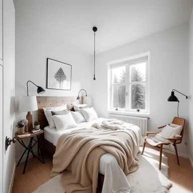 Scandinavian Bedroom design - AI generated interior design visualization