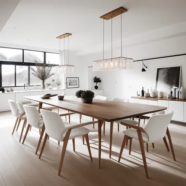 Scandinavian Dining Room design - AI generated interior design visualization