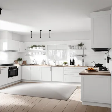 Scandinavian Kitchen design - AI generated interior design visualization