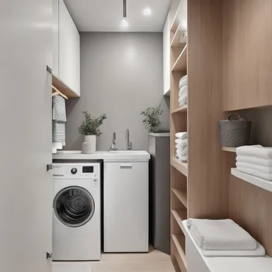 skandinávský Laundry Room design