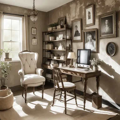 Shabby Chic Home Office การออกแบบ