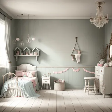 Shabby Chic Kids Room डिजाइन