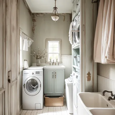 Shabby Chic Laundry Room design