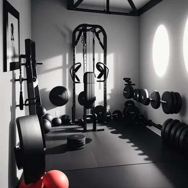 Jednoduché Home Gym design.