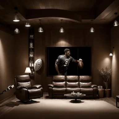 सरल Man Cave डिजाइन
