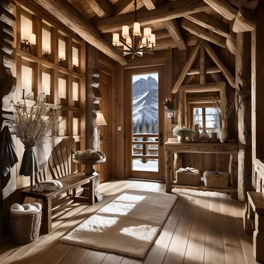 Ski Chalet Entryway design