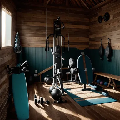 Surf Shack Home Gym design