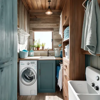 Surf Shack Laundry Room design.