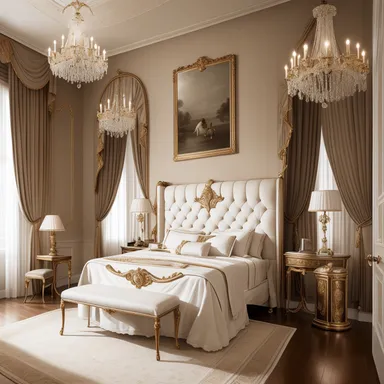 Traditional Guest Room design - AI generated interior design visualization