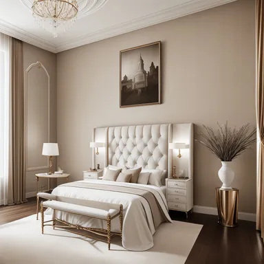 Transitional Guest Room design - AI generated interior design visualization