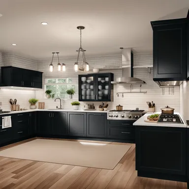 Transitional Kitchen design - AI generated interior design visualization