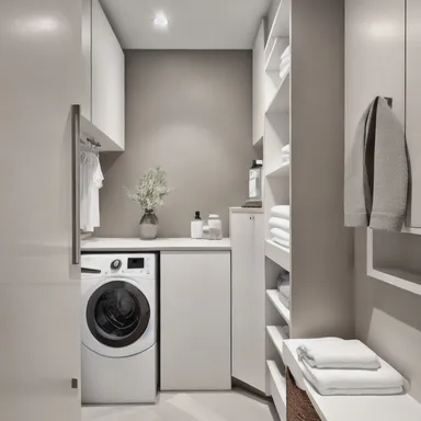 Transitional Laundry Room design