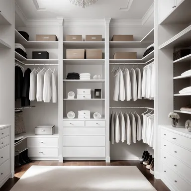 Transitional Walk-in Closet design