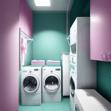 Vaporwave Laundry Room