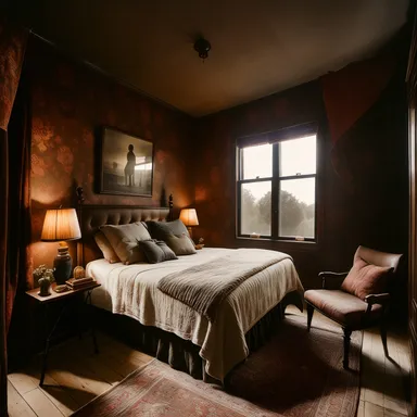 Vintage Bedroom design - AI generated interior design visualization