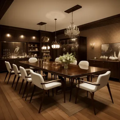 Vintage Dining Room design - AI generated interior design visualization