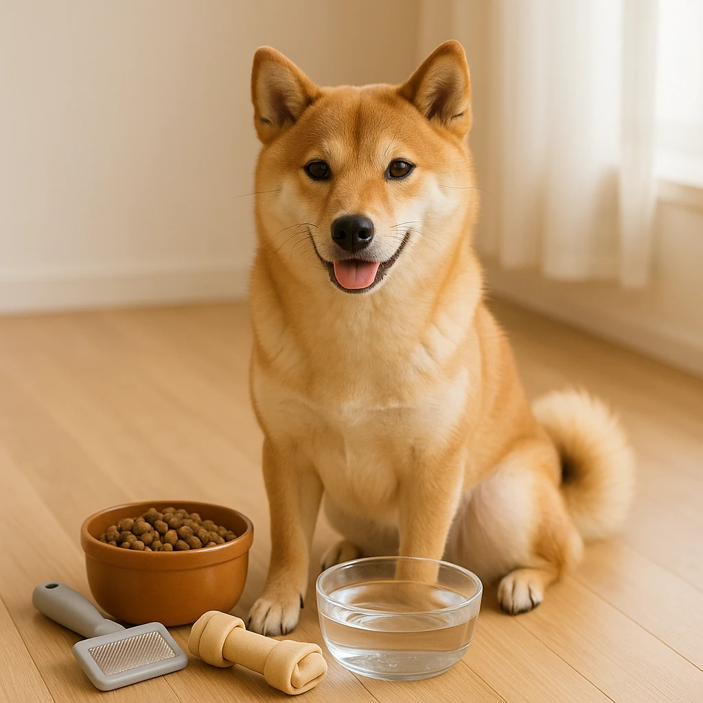 柴犬を飼うために必要なアイテムについて考える（テーマ: 柴犬）の内容に沿ったイメージ。セクション「柴犬の健康を保つために必要なアイテムとは」を視覚化。要点:柴犬