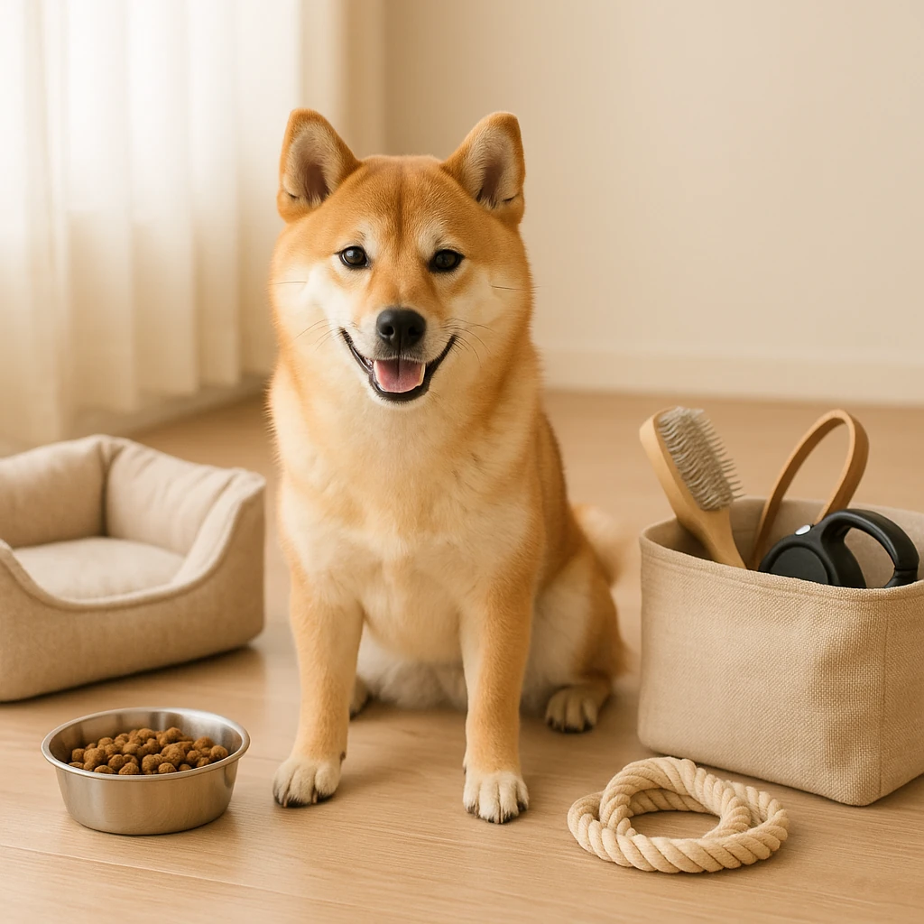 パーフェクトペット柴犬グッズを選ぶための全体像と手順(テーマ: 柴犬)の内容に沿ったイメージ。セクション「柴犬に必要な基本グッズを確認する方法を紹介します」を視