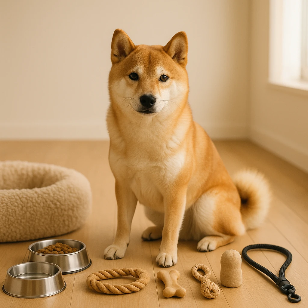 柴犬に必要なグッズ完全ガイド(テーマ: 柴犬)の内容に沿ったイメージ。セクション「柴犬のためのおすすめグッズを一覧で紹介」を視覚化。要点:柴犬の飼い主が選ぶべき